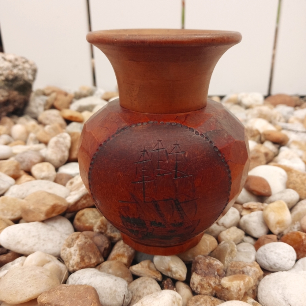 ⛵ Handmade Wooden Sailing Ship Urn ⛵